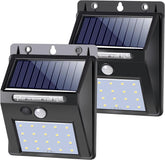 SALCAR Solar Wall Lights with Motion Sensor, 800 Lumens, Warm White, IP44 Waterproof – Solar Lamps for Outdoor Use, Garden, Balcony, Terrace